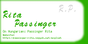 rita passinger business card